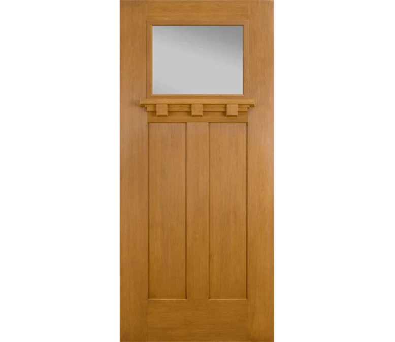 Topeka Craftsman Light Fiberglass Entry Door